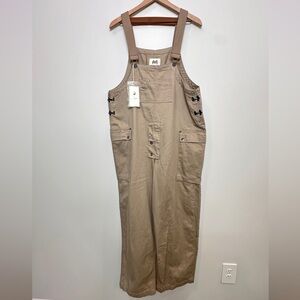Ameka Tan Khaki 100% Cotton Jumpsuit Size XXL NWT
